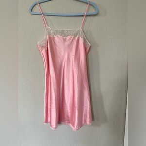 Victoria’s Secret Slip Dress Satin Nightgown with Lace Trim